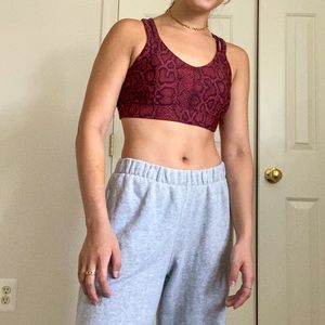 Snakeskin sports bra / workout top